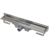 Водоотводящий желоб ALCAPLAST APZ4S-750 FLEXIBLE для перфорированной решетки с регулируемым краем, к стене, горизонтальный сток